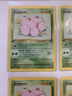 Pokemon 1st Edition Jungle Set COMMON Exeggcute 52/64 x4 LOT - Image 2