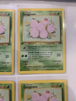 Pokemon 1st Edition Jungle Set COMMON Exeggcute 52/64 x4 LOT - Image 3