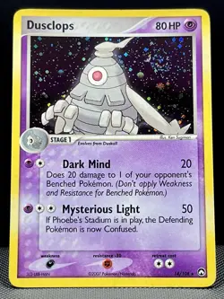 Dusclops 14/108 EX Power Keepers Holo Rare NM Pokemon TCG 2007 Holo Swirl - Image 1