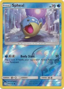 Pokemon - Spheal - 50/236 - Common - Reverse Holo - Sun & Moon Cosmic Eclipse - - Image 1