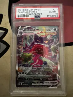 Pokemon 2021 Gengar VMAX 271/264 Alt Art Fusion Strike PSA 10 - Image 1