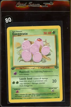 POKEMON 1ST. EDITION EXEGGCUTE 52/64 JUNGLE COMMON NEAR MINT - Image 1