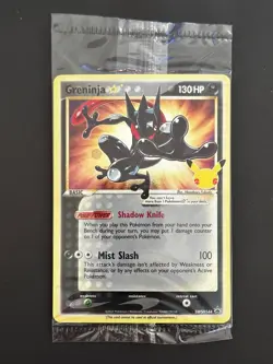 Pokemon TCG Greninja Gold Star Celebrations Promo w/ SWIRL Sealed SWSH144 - Image 1