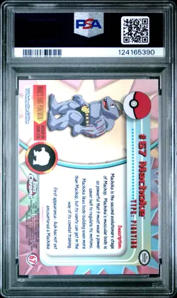 2000 TOPPS CHROME POKEMON T.V. #67 MACHOKE PSA 10 - Image 2