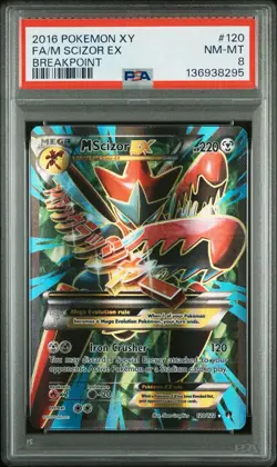 2016 Pokemon Xy Breakpoint M Scizor EX #120 Fa Breakpoint PSA 8 - Image 1