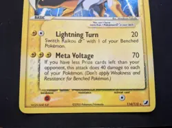 POKEMON TCG RAIKU GOLD STAR HOLO 114/115 EX UNSEEN FORCES NM - Image 4
