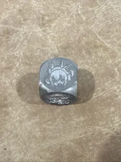 Manamoon Dragonmaid Dice Amanda Lapalme Holographic Metal Dice Grey Yugioh Rare - Image 1