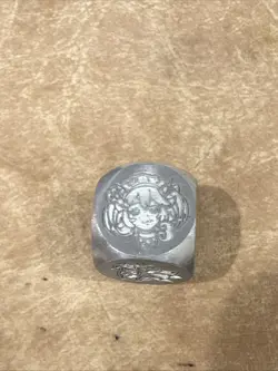 Manamoon Dragonmaid Dice Amanda Lapalme Holographic Metal Dice Grey Yugioh Rare - Image 3
