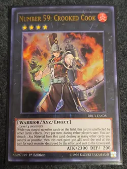 Number 59: Crooked Cook DRL3-EN025 Ultra Rare 1st Edition VLP - Image 1