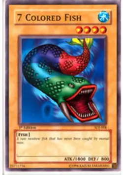 7 Colored Fish - SDJ-008 - Common - Unlimited Edition - Heavily Played - Image 1