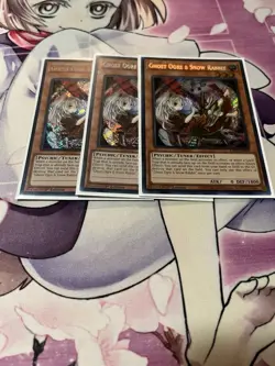 Yugioh! 3x NM Ghost Ogre & Snow Rabbit 1st Edition (Secret Rare) RA02-EN009 - Image 1
