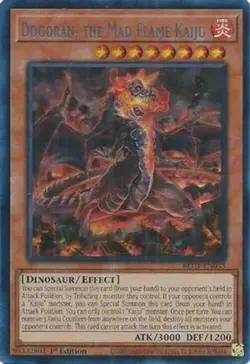 Yugioh! LP Dogoran, the Mad Flame Kaiju (Silver) - BLC1-EN033 - Ultra Rare - 1st - Image 1