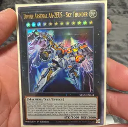 Yugioh Divine Arsenal AA-ZEUS - Sky Thunder STAX-EN044 Ultra Rare 1st Ed NM - Image 1