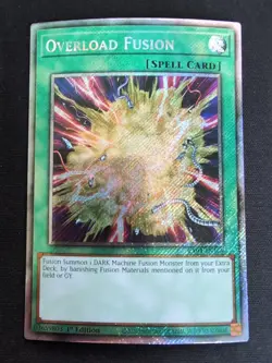 Yugioh! 1x Overload Fusion RA03-EN169 Platinum Secret Rare 1st Ed NM - Image 1