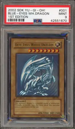 Yu-Gi-Oh! Blue-Eyes White Dragon Starter Deck Kaiba 1st Edition SDK-001 PSA 9 - Image 1