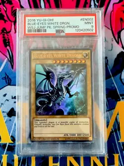 Yugioh Blue-Eyes White Dragon JMPS-EN002 Ultra Rare limited Edition PSA 9 POP 25 - Image 1