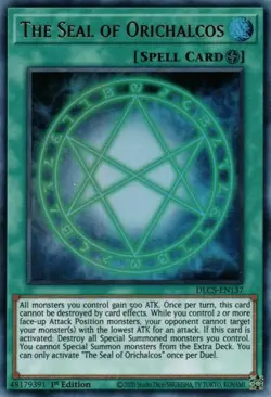 Yugioh The Seal of Orichalcos DLCS-EN137 1st Edition Ultra M/NM - Image 1