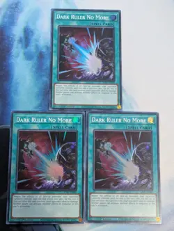 YuGiOh! Dark Ruler No More RA01-EN060 Super Rare x 3 PLAYSET 1st Ed! - Image 1
