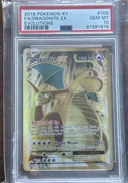 2016 Pokemon TCG Dragonite EX Full Art Holo Card 106/108 Evolutions XY PSA 10 - Image 2