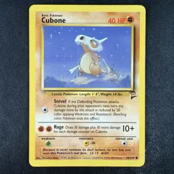 Pokemon TCG Cubone Jungle 50/64 Unlimited Common WOTC Card - Image 1