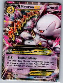 M Mewtwo EX 64/162 XY - BREAKthrough - Pokemon Card - MP - Image 1