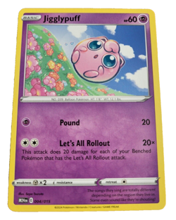 Jigglypuff 2025 McDonalds Happy Meal Pokemon Dragon Discovery Card 004/015 (V - Image 1