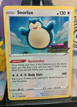 Pokemon Snorlax SWSH068 Holo Stamped Vivid Voltage Sword & Shield Promo Card Nm - Image 1