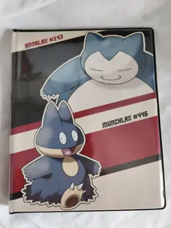 Pokemon Binder 4-Pocket Portfolio Snorlax Munchlax Holds 40 Cards - Image 2