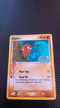 Diglett 50/100 Common Crystal Guardians Reverse Holo Pokemon Card Stamped - Image 2