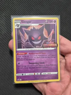 Pokemon Gengar SWSH241 Lost Origin Prerelease Holo Black Star Promo Perfect Card - Image 2