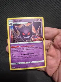 Pokemon Gengar SWSH241 Lost Origin Prerelease Holo Black Star Promo Perfect Card - Image 4