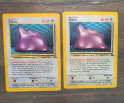 Lot of 2 Ditto Holo - Fossil 3/62 - Vintage Pokemon Card 1999 - NOT MINT - Image 1