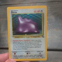 Lot of 2 Ditto Holo - Fossil 3/62 - Vintage Pokemon Card 1999 - NOT MINT - Image 2