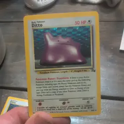 Lot of 2 Ditto Holo - Fossil 3/62 - Vintage Pokemon Card 1999 - NOT MINT - Image 3