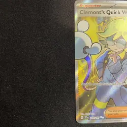 Pokemon Clemont's Quick Wit Holo Ultra Rare Card 229/191 Sv08: Surging Sparks - Image 3
