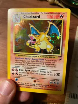 Charizard 004/130 Base Set 2 Holo SWIRL Rare Pokemon Card Excellent Vintage - Image 5