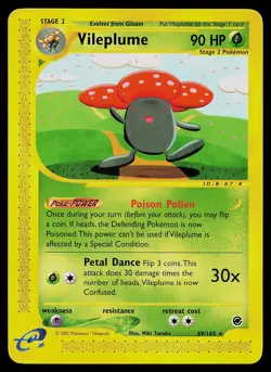 Pokemon Card - Vileplume Expedition 69/165 Non Holo - Image 1