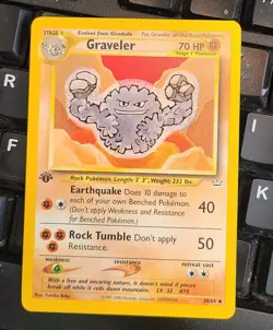 (1st edition) Pokemon GRAVELER Card NEO REVELATION Set 30/64 First Ed UNCOMMON - Image 1