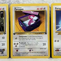Pokemon Team Rocket 1st Ed, Gym Challenge & Neo Destiny Porygon Cards - Image 3