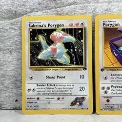 Pokemon Team Rocket 1st Ed, Gym Challenge & Neo Destiny Porygon Cards - Image 4