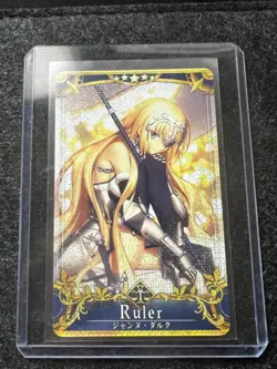 FGO Fate Grand Order Arcade Card Servant Jeanne d'Arc Ruler Stage 5 Final FOIL - Image 1