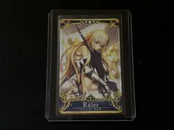 FGO Fate Grand Order Arcade Card Servant Jeanne d'Arc Ruler Stage 5 Final FOIL - Image 2
