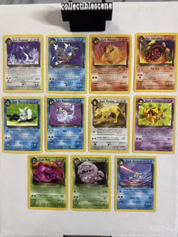 DARK Pokemon TEAM ROCKET DARK Everything..Eleven Card Lot(11) Non Holos - Image 1