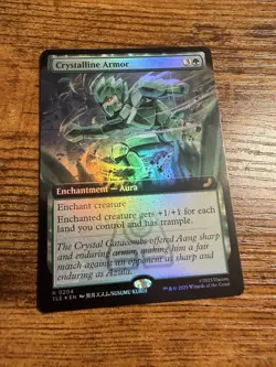 MTG Magic The Gathering Avatar Extended Art Foil Eternal Crystalline Armor - Image 1