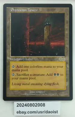 MTG Phyrexian Tower Urza's Saga Rare Magic The Gathering NM - Image 1