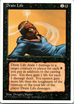 Magic the Gathering Drain Life Core Set 4th Edition MTG Free Shipping! - Image 1