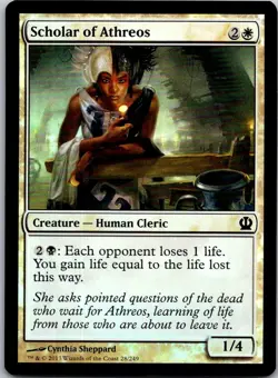 Magic the Gathering Scholar of Athreos Theros Foil MTG Free Shipping! - Image 1
