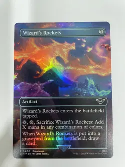 Wizard's Rockets x2 NM, 1 FOIL & 1 Reg, MTG PreRelease, LotR. Pack Fresh! - Image 1
