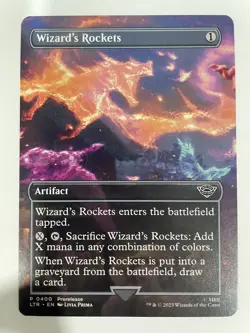 Wizard's Rockets x2 NM, 1 FOIL & 1 Reg, MTG PreRelease, LotR. Pack Fresh! - Image 2