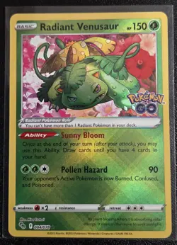 Radiant Venusaur 004/078 Pokemon GO Holo - Image 1